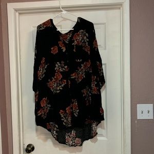 Torrid floral long sleeve Emma button down